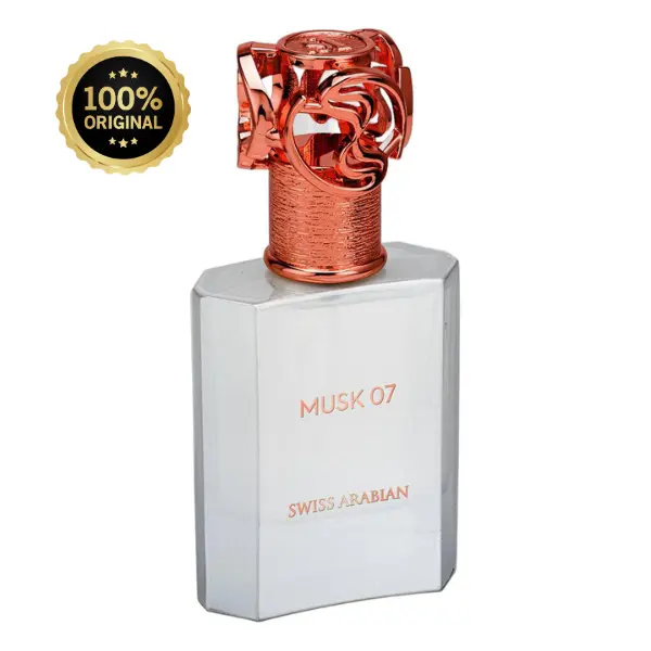 Swiss Arabian Musk 07 Extrait de Parfum, a Long-Lasting Musky Fruity Unisex Fragrance with Rose and Patchouli Notes, Addictive Signature Scent, 50ml Fluid Spray