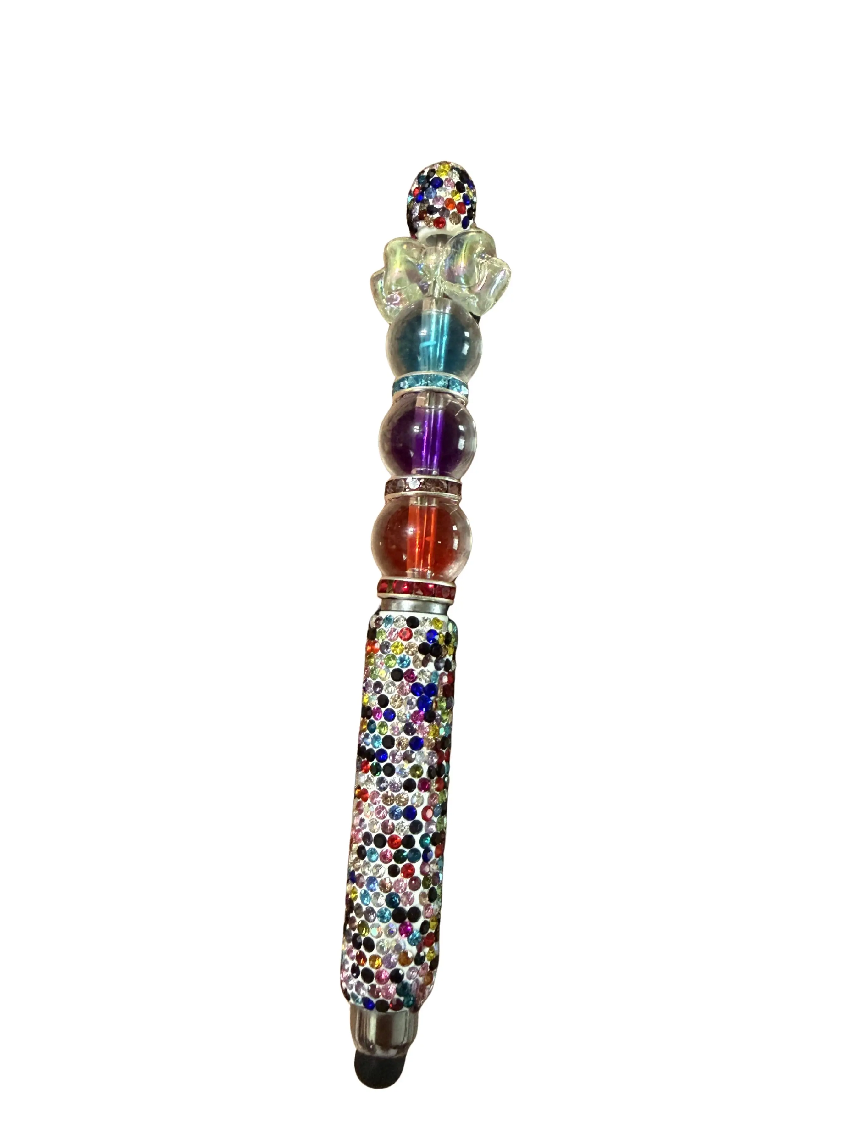 Beaded Stylus Pen - Universal Touchscreen Accessory for Phones, Tablets, Digital Devices with Silicone-Metal Construction