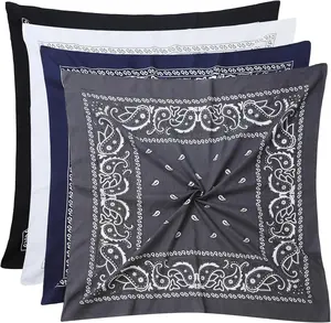 Cotton 27" x 27" Large Bandanas for Men & Women, Multi-Purpose Bandana Headbands, Square  Scarf