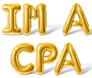 Letter Balloons - IM A CPA 16" Inch Alphabet Letters Foil Mylar Balloon Accounting Graduation Party Banner