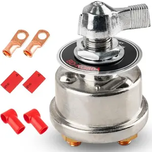 12-24V Battery Disconnect Switch Heavy Duty, 300A Upgraded High Current Battery Kill Isolator Switch, Power Cut on/Off Switchs with Face Plate for Car, Marine Boat, RV, Truck and ATV Heavy Duty High Current Battery Switch Outboard Motor Vehicle Cover