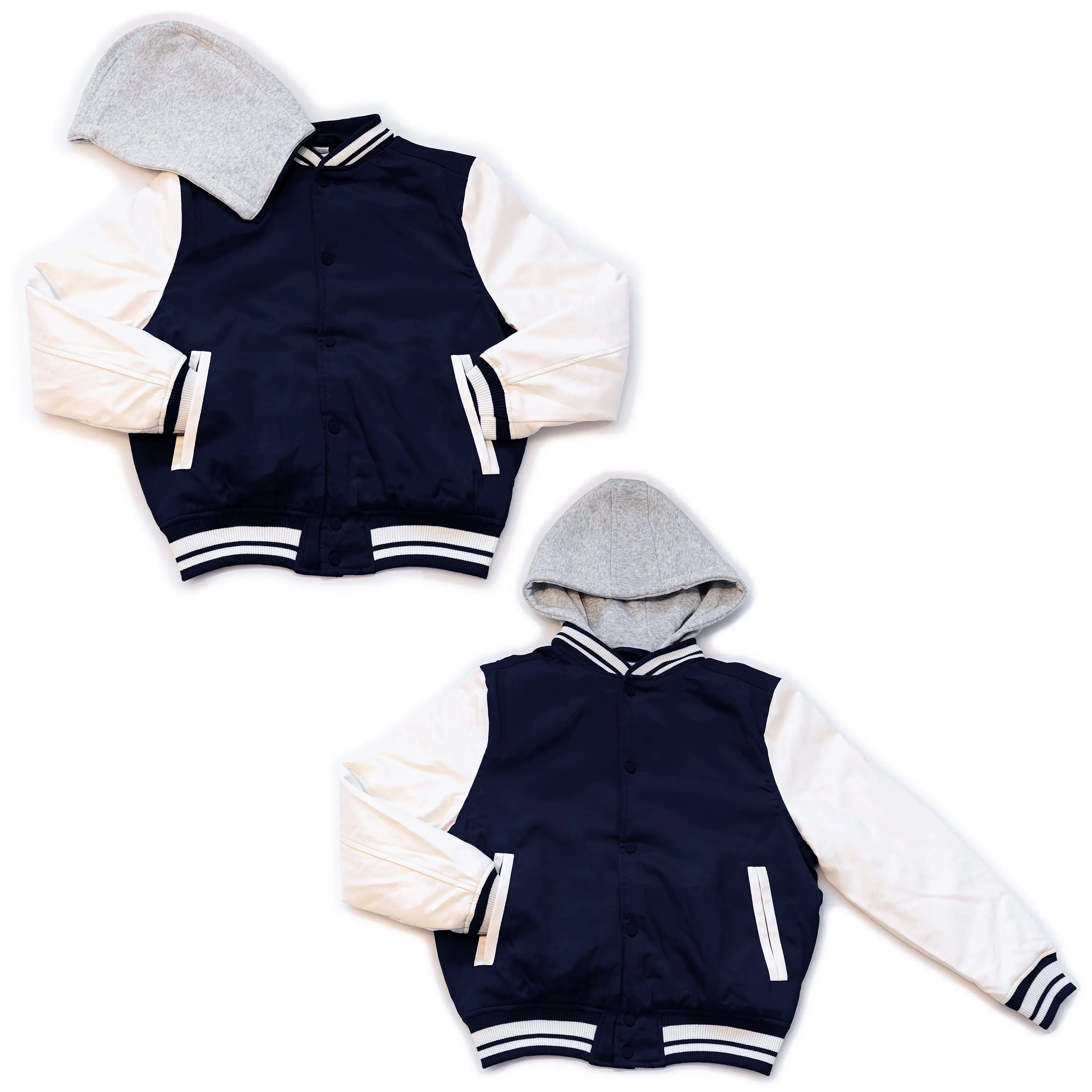 Wholesale Men’s Hooded Jackets - Navy/Black Colors & Assorted Sizes – Bulk Case of 12 Coats