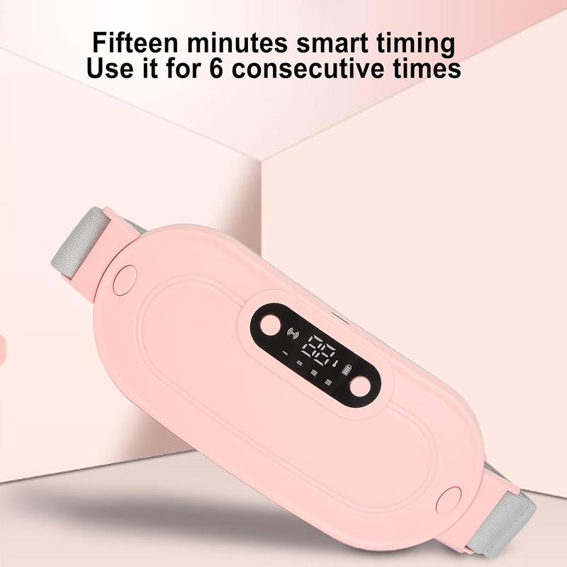 Portable Heating Pad, Heating Pads Automatic Shut Off Belly Wrap Adjustable Belt Pad Comfort Pink