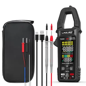 Laolau Rechargeable Clamp Meter with Color Screen, 6000 Counts Multi-Function Voltage Tester, Ac/dc Current, Temperature, Resistance, and Capacitance Measurement for HOME Repairing, AUTO Diagnose, DIY Electrician Tools, Smart Digital Multimeter
