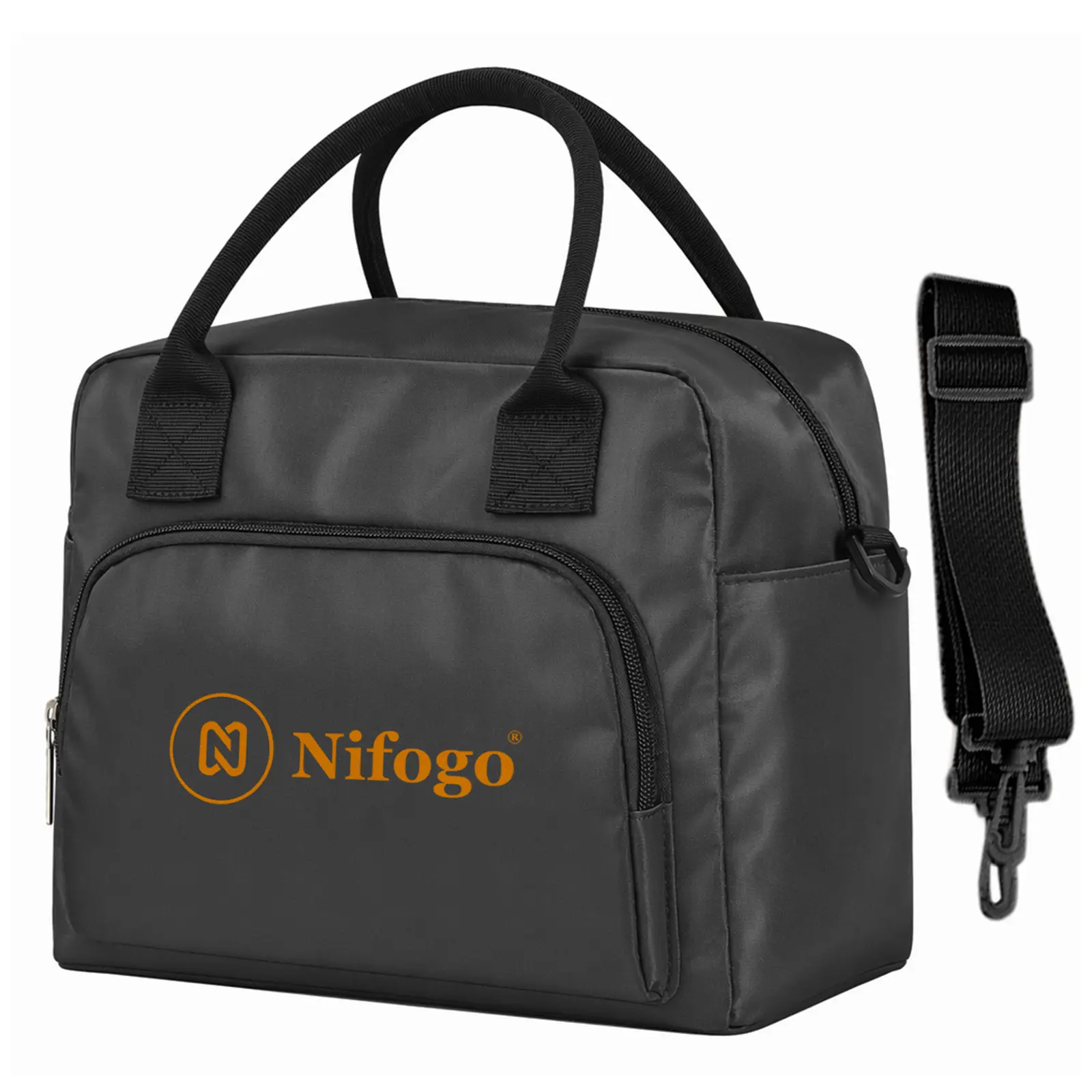 Nifogo Insulated Lunch Bag, Large Multifunctional Cooler Tote for Women Men, Reusable Leakproof Oxford Cloth Lunch Box with Adjustable Shoulder Strap for Office & Picnic, Lunch Insulation Bag, Multifunctional Insulated Bag
