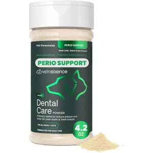Dental Care Powder, Perio Support Clinically Tested Dental Supplement for Small, Medium and Large Breed Dogs, Freshen Breath, Control Plaque and Tartar, Oral Health,