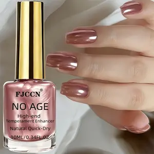 New Rose Golden Metallic Mirror Nail Polish, Dries Quickly And Naturally, Fast Dry Nail Polish, Offers a Premium Smooth Texture, Long-Lasting High Gloss Effect, Easy to Apply, Creates a Cyberpunk Style Manicure, Salon-Quality Nails