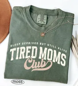 Tired Moms Club Comfort Colors Shirt, Funny Mom Life Tee, Mother’s Day Gift, First Time Mom Graphic T-Shirt, Motherhood Tee