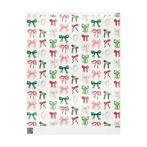 Christmas Wrapping Papers -Bow gift wrap, Xmas Present Packaging, Red Green Bows, Gift Wrapping Supplies, Wrapping Paper Rolls Christmas Themed