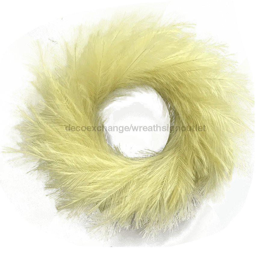 Pampas Grass Wreath 24" 56928IV Decor Decorative