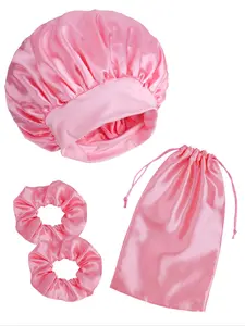 Silk Headband Set, Sleep Cap & Storage Bag Combo, Satin Hair Bonnet, Elegant Hair Accessory Kit, Perfect for Travel & Daily Use, High-Quality Silk Material