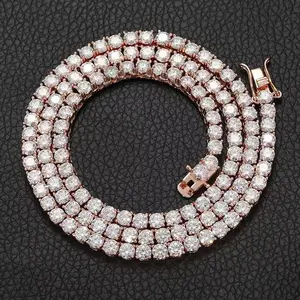 5mm VVS Moissanite 925 Sterling Silver Tennis Chain