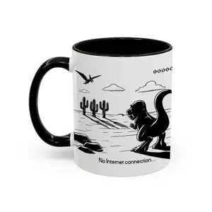The offline dinosaur game was the best. No question Funny Coffee Mug. Funny Gift For Coworker, Office Life, Humor - scs16654 Ceramic Classic Drinkware Stylish