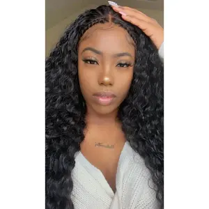 HD 6x6 Pineapple Wave Closure Wig - Dark Color, Curly Hair, Stylish Design, Versatile Style for Everyday Wear