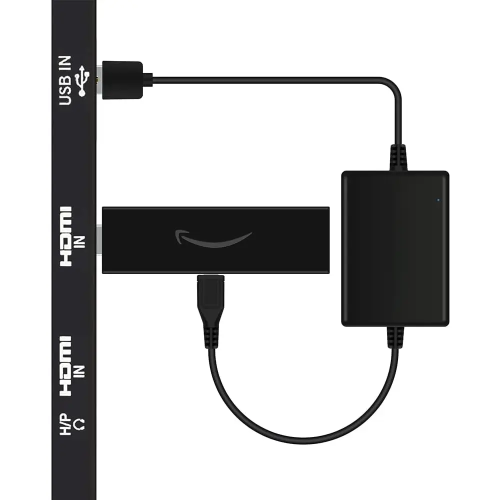 USB Power  Adapter for Fire TV Stick,Powers Streaming TV Sticks Directly from T V USB Port(Eliminates AC Adapter and Very Long Power )