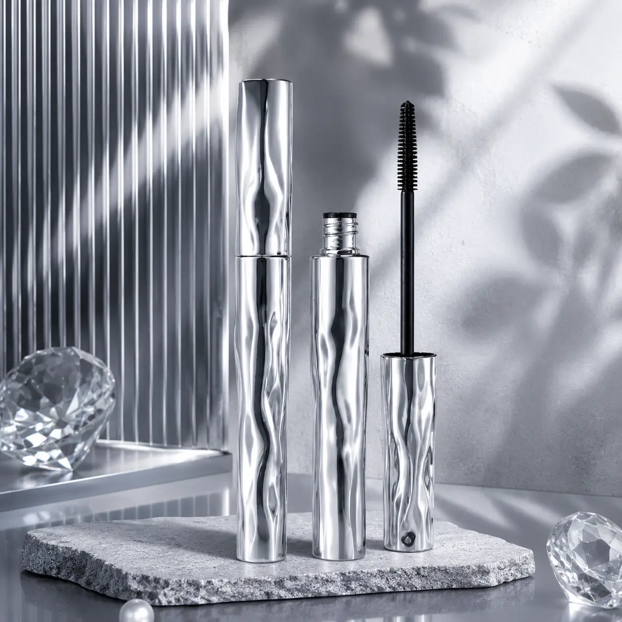 Fiber Lengthening Mascara for Dramatic Volume, Waterproof & Smudge-Proof Formula, Clump-Free with Ultra-Fine Brush for Sensitive Eyes