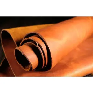 Finished Full Grain Buffalo Genuine Leather Hides Crafts| Home Decor Leather Crafts Tooling Sewing Hobby Workshop Crafting Leather Hides Bourbon Brown 12x12