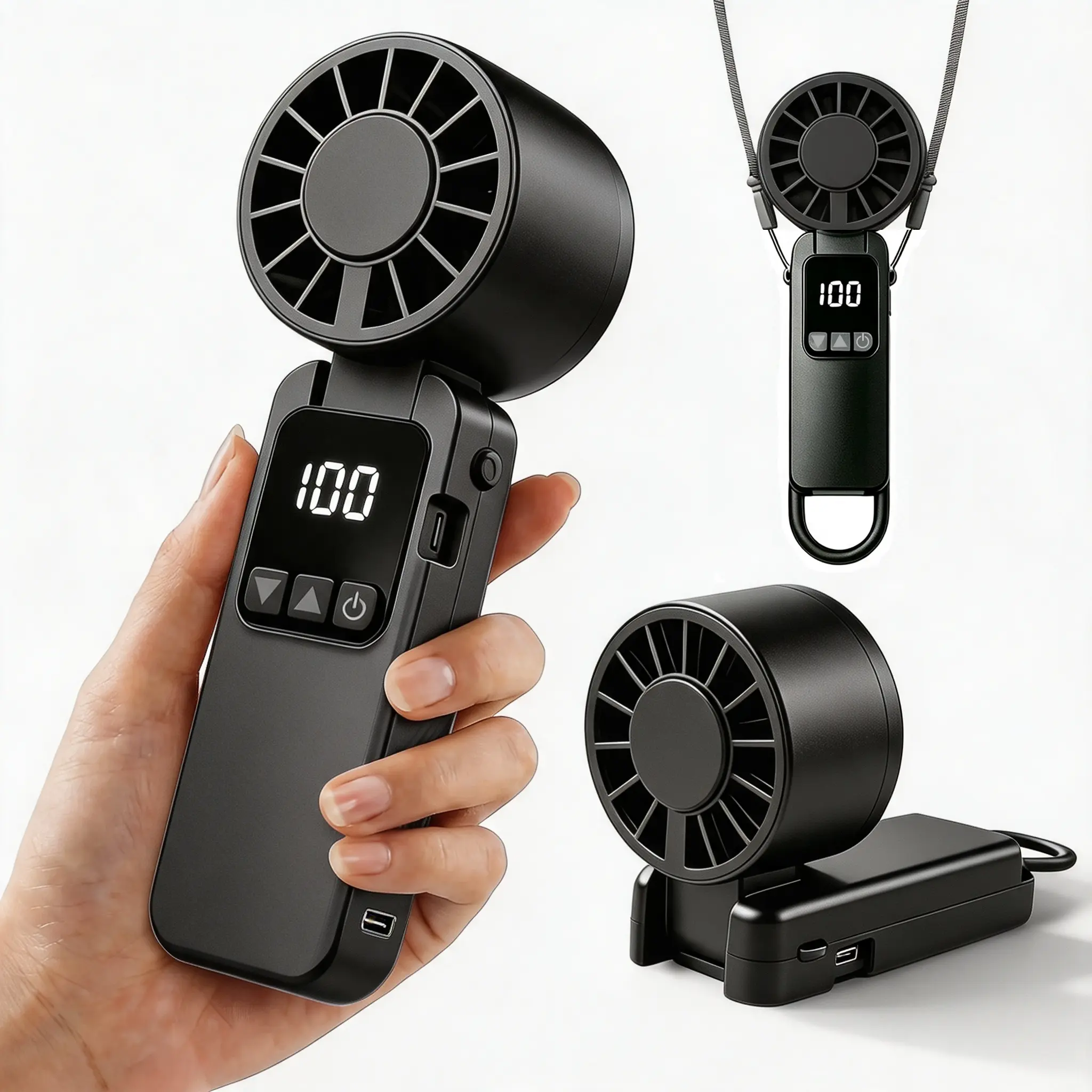 Portable Handheld Fan 6000mAh, High Speed Foldable Fan with 199 Speeds, Rechargeable Mini Fan for Summer Travel, Outdoor, Vacation Essentials, summerwins Rechargeable Personal Fan Rechargeable Battery Fan Multifunction Rechargeable Fan Multifunctional Fan