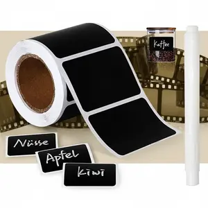 Reusable Chalkboard Sticker Labels | Waterproof Oilproof Kitchen Storage | Self-Adhesive Eco-Friendly Non-Residue Pink Board | Home Food Container Organization | Decorative Handwritten Creative Labels