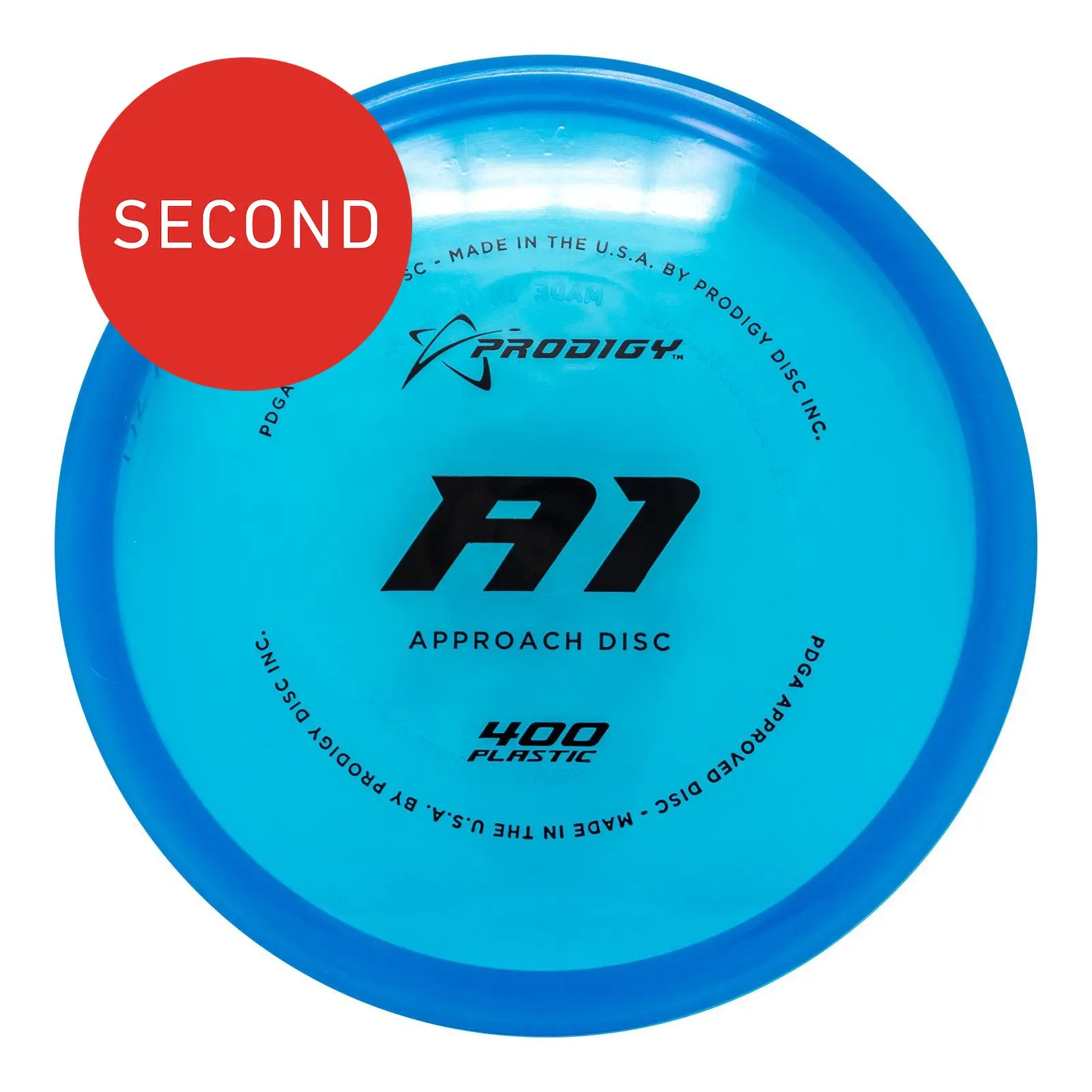 Prodigy A1 400 Plastic Disc, Secondhand Power Shot Disc for High Wind Approach Throws, Overstable, Consistent Grip, Premium Blend