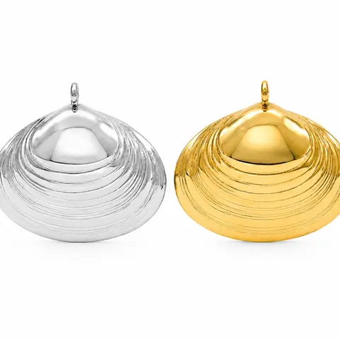 Elegant Shell Design Pendant in Silver and Gold Colors for Stylish Jewelry Enthusiasts
