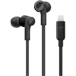 Belkin Components  Lightning In-Ear Headphones, Black - Rockstar Headphones with Lightning Connector