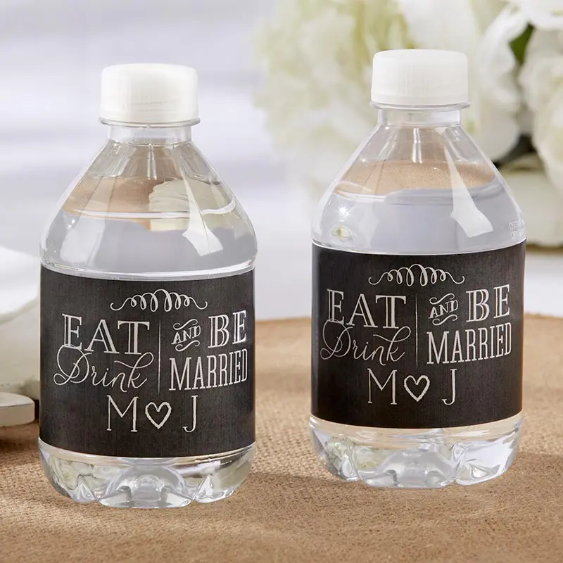 Kate Aspen 31479NA Personalized Water Bottle Labels - Eat, Drink & Be Married
