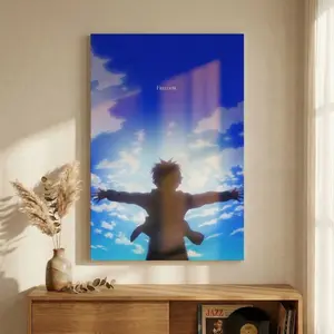 Attack on Titan Canvas Poster AOT "Freedom" Theme TV Series Anime Art Ideal for Gifting Dorm Living Bedrooms High-Quality Canvas New