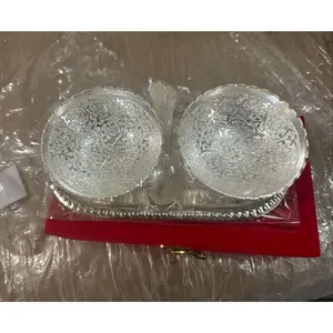 Brass Bowls with Tray and Gift Box Set