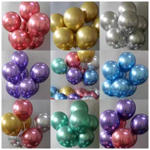 Mixed Color Latex Balloon, 30 Counts Colorful Party Decoration Balloon, Glossy Balloon Shine, Atmosphere Scene Layout Decoration Supplies for Wedding Birthday Festival Party
