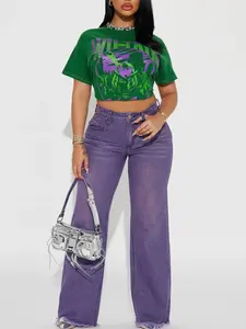 Ashtin Baggy Jeans - Purple