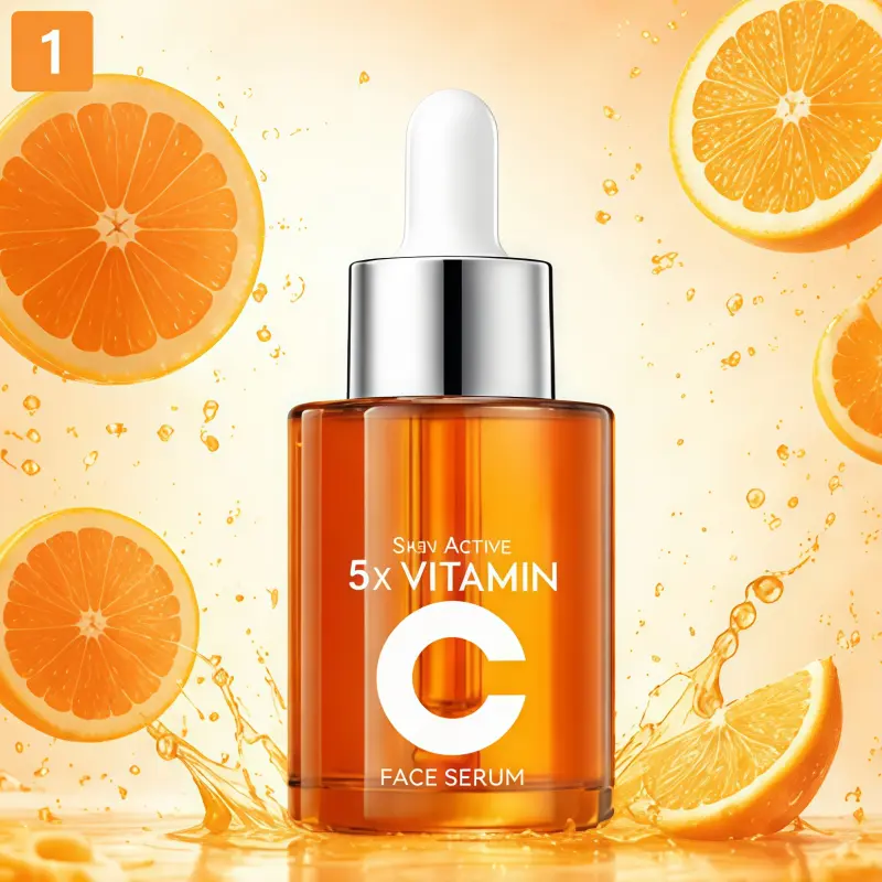Vitamin C Rich Face Serum for Brightening and Barrier Repair, Hydrating Formula with Hyaluronic Acid and Centella for a Radiant Glow, 30ml