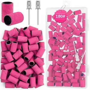 Sanding Bands for  Drill,Sanding Bands  Drill Bits 100 count  Sanding Bands Fine Grit #180 with 3/32"  Sanding Bit for Manicure & Pedicure