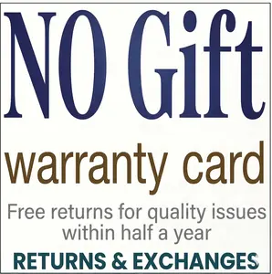 NOGift  A  warranty card  Free returns for quality issueswithin half a year  RETURNS & EXCHANGES