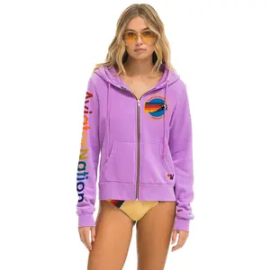 AVIATOR NATION ASPEN HOODIE - NEON PURPLE