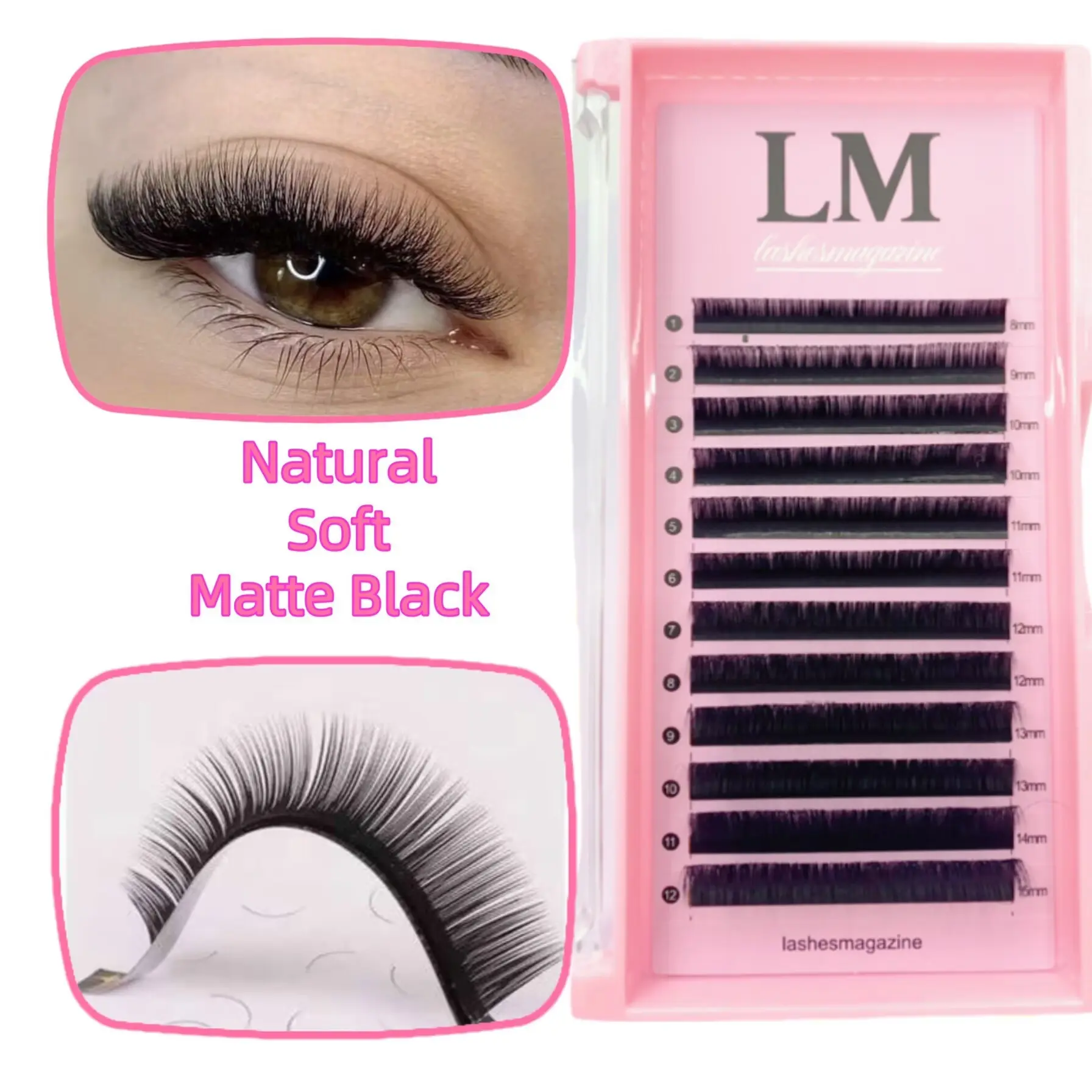 Cashmere Individual Eyelash Extensions, Soft Comfortable Natural Volume Lash Extension, Lashes 0.05mmC/CC/D/L Curl, Fluffy Lash Clusters, Fluffy Wispy Anime Hybrid Cat Eye Look, Easy to Fan and Pick, Lightweight False Eyelashes, Salon Professional Use