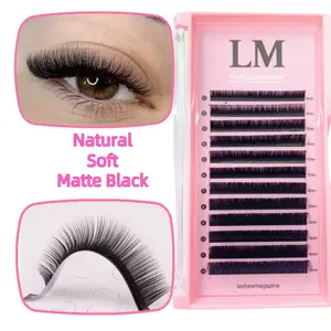 Cashmere Individual Eyelash Extensions, Soft Comfortable Natural Volume Lash Extension, Lashes 0.05mmC/CC/D/L Curl, Fluffy Wispy Anime Hybrid Cat Eye Look, Easy to Fan and Pick, Lightweight False Eyelashes, Salon Professional Use