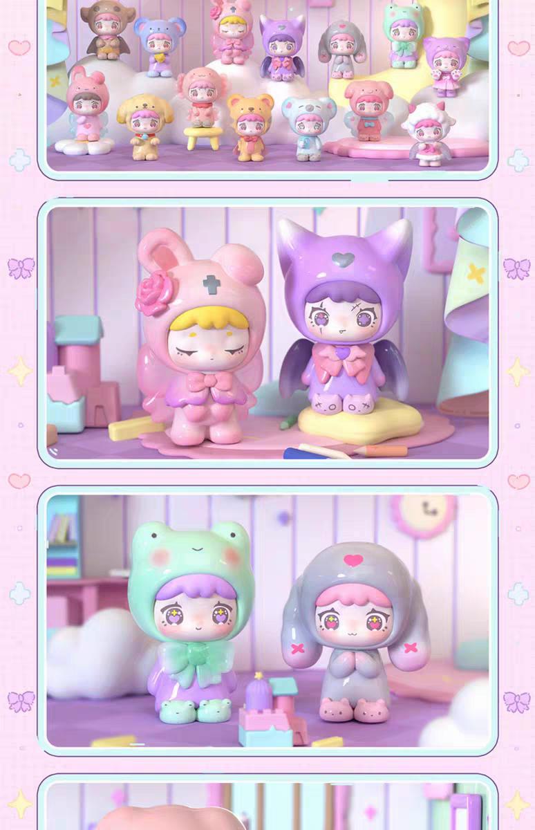 QUBLL Animal castle daylight Series Dark Night Series cute bean