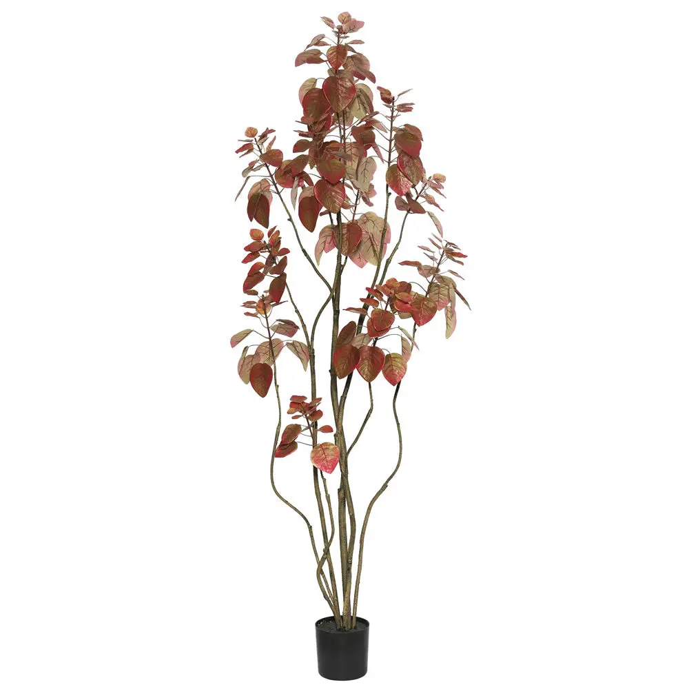 Vickerman TB170260 5' Artificial Red Potted Rogot Rurple Tree