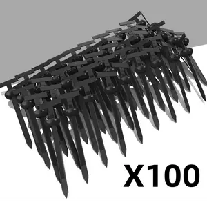 100PCS Nylon Universal Cable Tie Buckle, NylonCable Ties for Car, Self-Locking Ties Holder,Bumper Retainer Clips Car Plastic RivetsFasteners for Auto Repairing Quick Fix andHole Fastening (Black) Automotive Accessories Interior