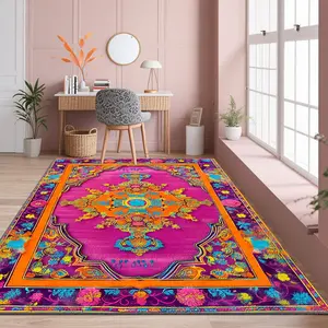 Soft and comfortable printed carpet, home decorative carpet, large living room carpet, entrance mat, bedroom carpet, bedside rug, Decorative Rugs, suitable for various scenarios such as shopping malls, cafes