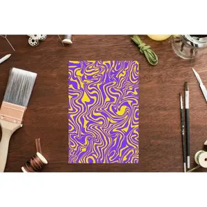 Purple and Gold Abstract Color Design, Clay Transfer Paper, Clay Transfer Sheets, Transfers for Polymer Clay