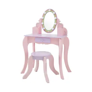 Teamson Kids Little Princess Rapunzel Vanity with LED Mirror