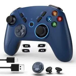 Multi-Platform PC ,  Gaming Controller, Compatible with Windows, iPad, Steam, Luna, Laptop, Tablet, and Smart TV, with Double Shock, Macro Keys, Turbo Button, LED Backlight