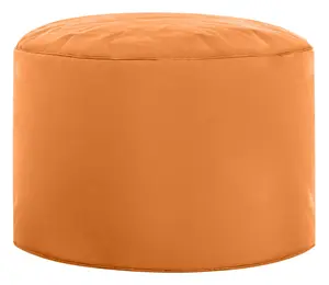 Gouchee Home Brava Pouf Ottoman - Oxford Fabric Footrest & Side Table with Polystyrene Beads for Modern Comfort in Vibrant Orange Color