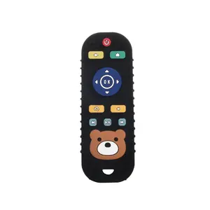 Baby Silicone Teething Toy, TV Remote Shape Toothbrush Toy, Suitable for 3-18 Months, Unisex Infant Chew Toy, Baby Teething Accessories