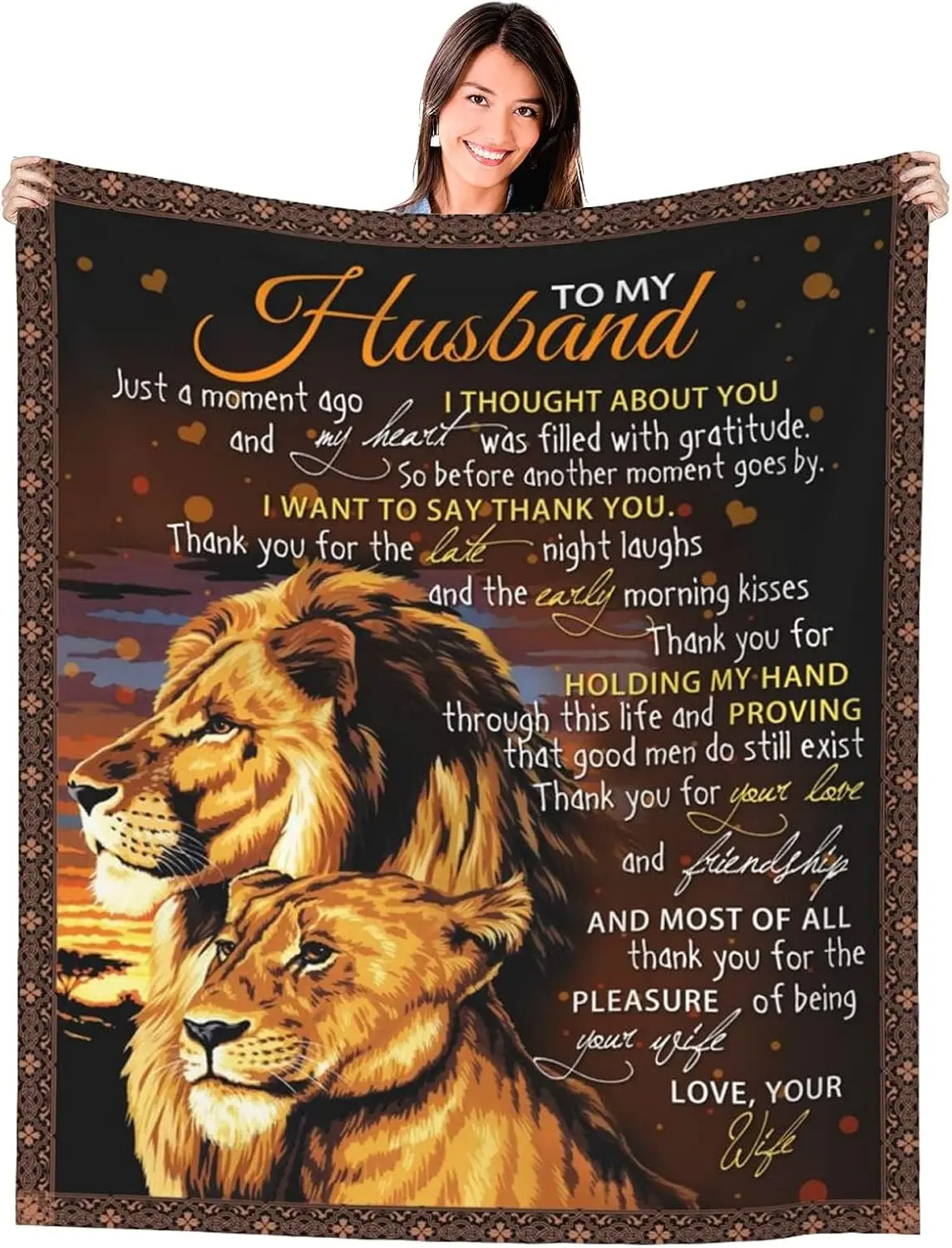 Gifts for Husband Super Soft Flannel Fleece Throw, Husband Gifts from Wife Warm Blanket, Romantic Gifts for Him Husband for Birthday Anniversary Fathers Day Valentines Day Christmas