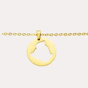 Algeria Map Necklace