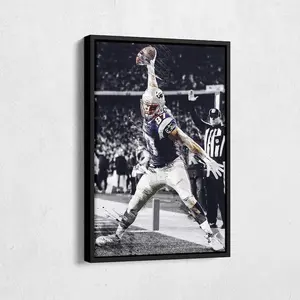 Rob Gronkowski Spiking the Ball New England Patriots American Football Hand Made Posters  Print Kids Wall Art Man Cave Gift Home Décor