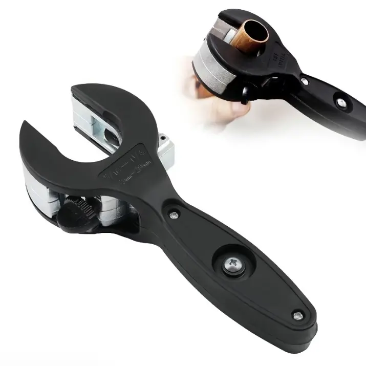 Ratchet Pipe Cutter Tool, One-Handed Quick Cutting, Cuts 5/16 Inch Stainless Steel Copper Aluminum, Ideal for Home Work